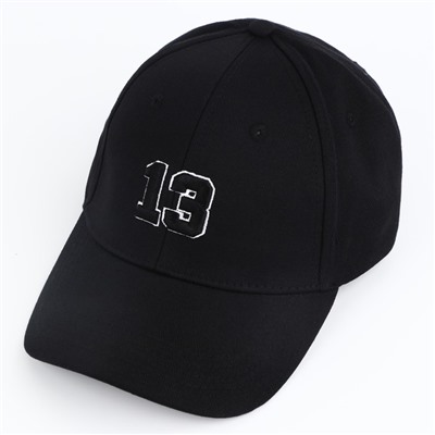Кепка «13», чёрная, р-р 56