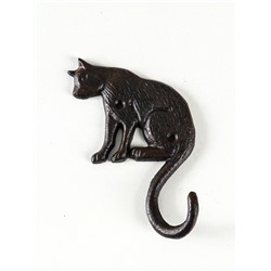 Настенный крючок декоративный «Кошечка», чугун, 9×3×18 см