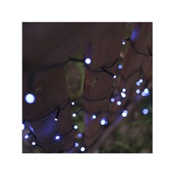 Гирлянда «Нить» 10 м, IP44, тёмная нить, 100 LED, свечение синее, 8 режимов, 220 В