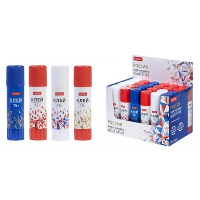 Клей-карандаш 15 гр "Россия" (087400) Хатбер