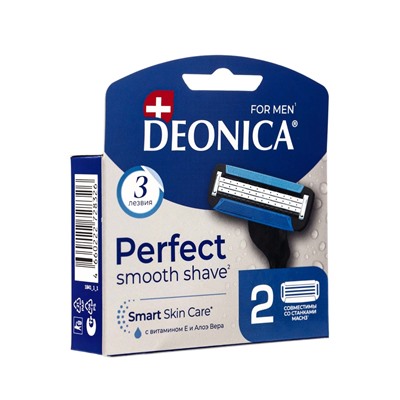 Сменные кассеты DEONICA 3 FOR MEN, 3 лезвия, 2 шт.