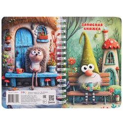 Записная книжка - перевертыш 80л. А6 на гребне "Забавное чаепитие"