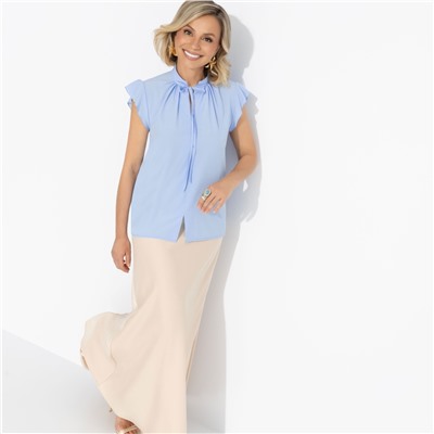 Блуза с воланами, Свежая подборка (blue)