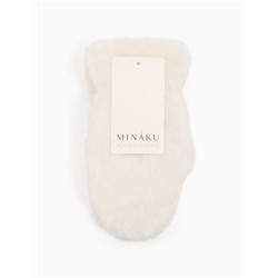 Варежки подростковые MINAKU, пушистые, 20 см, белые