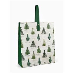 Пакет подарочный новогодний ламинированный «Новогодняя звезда», M 30×26×9 см