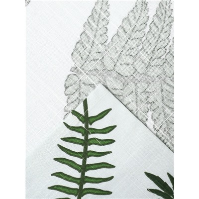 Шторы для кухни с подхватами «Этель. Папоротник», 150×180 см - 2 шт., репс 220 г/м², 100% хлопок