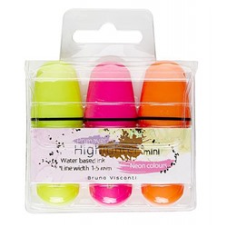 Набор текстовыделителей 3цв "Primavera Mini" европодвес (желтый,розовый,оранжевый) 22-0184 Bruno Visconti