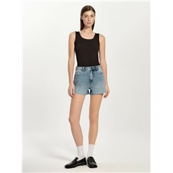 CONTE CON-755 Джинсовые шорты с эффектом потёртостей и необработанным краем