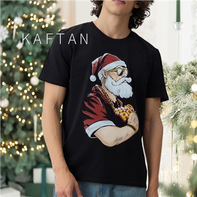 Футболка мужская KAFTAN Santa, черный, размер XL