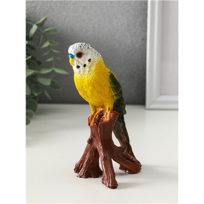 Фигурка полистоун «Зелёный попугай», 9.5×8×16.5 см