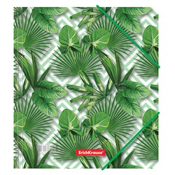 Папка для тетрадей на резинках пластиковая Tropical Leaves, A5+
