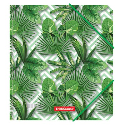 Папка для тетрадей на резинках пластиковая Tropical Leaves, A5+