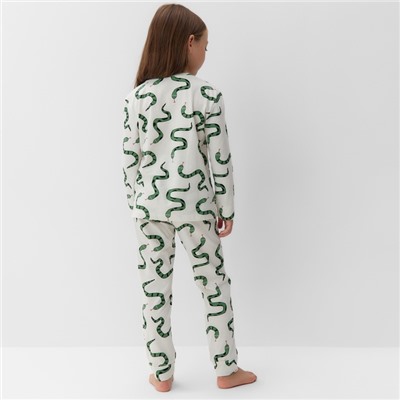 Пижама детская (лонгслив и брюки) KAFTAN «Змеи», размер 28 (86-92 см)