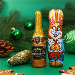 Шоколадный набор «Кролик, Шишка, Шампанское», 98 г