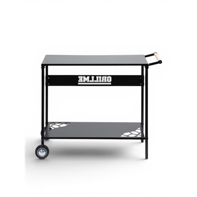 Столик на колесах Grillme, 35×115×83 см, для мангала, сталь 1 мм, чёрный