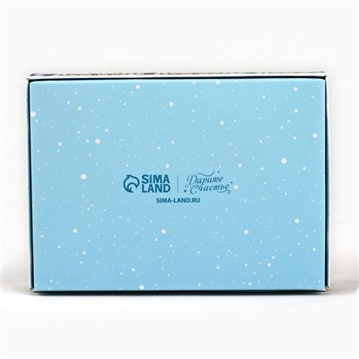 Коробка складная под 6 конфет новогодняя «С Новым годом», 13.5×9.5×3.5 см