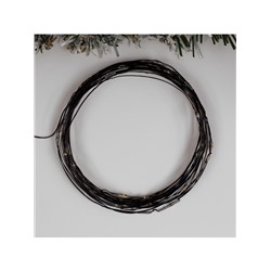 Гирлянда «Нить» 5 м роса, IP20, чёрная нить, 50 LED, 2 режима, батарейки AAх3 (не в комплекте), свечение мульти