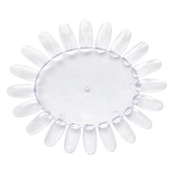 Kristaller Палитра-ромашка для лаков и гель-лаков, прозрачная, 20 цветов 18122