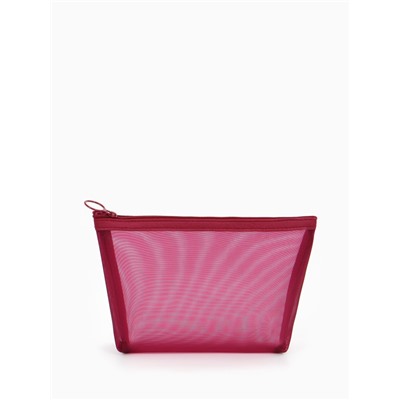 Косметичка Classic, сетка, на молнии, бордовая