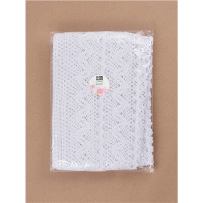 Кружево вязаное, 65 мм × 10±1 м, белое