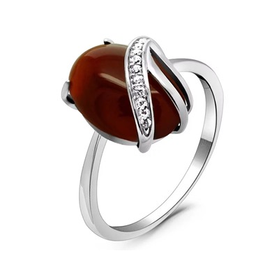 Кольцо из серебра сердолик, МЦВ064