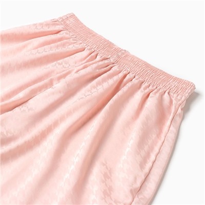 Пижама женская (рубашка, шорты) KAFTAN Silk, размер 40-42, розовая