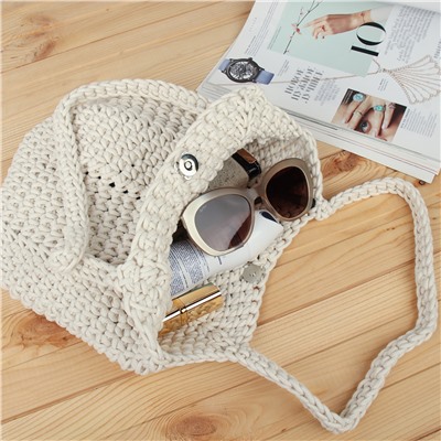 Сумка шоппер 30x26 / DW-04 /уп 50/белая