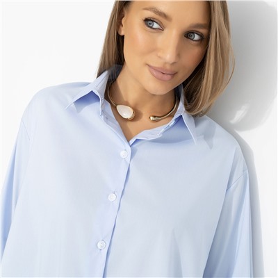 Рубашка асимметричного кроя, Слово за формой (голубая)