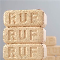 Топливный брикет RUF, сосна, 15.5×6×8.5 см, 833 г, набор 12 шт.