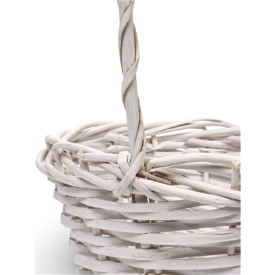 Корзина плетёная для хранения, лоза, белая, набор 2 шт.