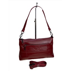 Женская сумка из натуральной кожи, цвет бордовый