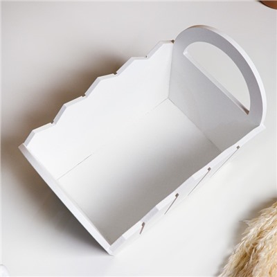 Подарочный ящик «Мария», 25×16×17 см, МДФ, белый