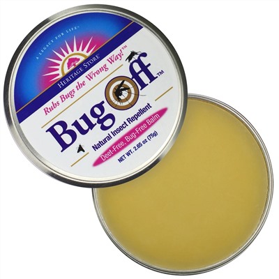 Heritage Store, Bug Off, Natural Insect Repellent, 2.65 oz (75 g)