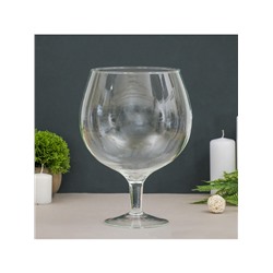 Ваза «Натали-1», бренди на средней ножке, 3 л, d=15 см, 27×18 см, стекло, прозрачная