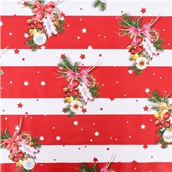 Бумага упаковочная новогодняя глянцевая «Бирки», 70×100 см, 1 лист