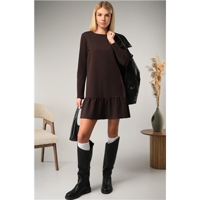 Женское платье трапеция из футера Happyfox