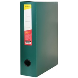 Папка-короб пластиковый на липучке 75мм зеленый 0,8 мм 6375G inФОРМАТ