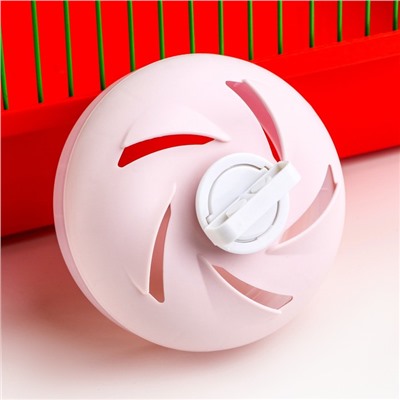 Колесо для грызунов, 11 см, тихое, пластик, розовое