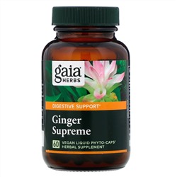Gaia Herbs, Ginger Supreme, 60 Vegan Liquid Phyto-Caps