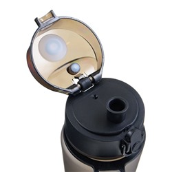 Бутылка для воды, 600 мл, с поильником, черная