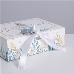 Коробка подарочная новогодняя складная «С Новым годом», 16.5×12×5 см