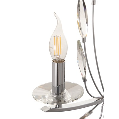 Бра настенное BayerLux «Барселона», 1хЕ14, 40 Вт, хром