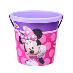 Набор Disney «Минни» №12: ведро с наклейкой, ситечко "Солнышко", лопатка №5, грабельки №5, 2 формочки, лейка №10