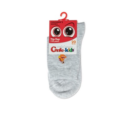 Детские носки CONTE-KIDS Однотонные хлопковые носки с вышивкой TIP-TOP