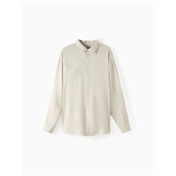 Рубашка мужская с длинным рукавом MIST, размер 48, молочная