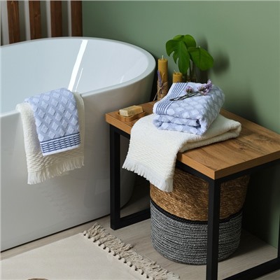 Полотенце махровое Love Life «Аморе» 50×90 см, белый, 100% хл, 450 г/м²