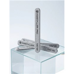 Kristaller Пилка маникюрная на деревянной основе тонкая, 100/180 грит, 13 см, 50 шт. 28329