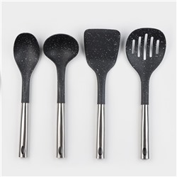 Набор кухонных принадлежностей Доляна «Космос», 4 предмета, чёрный