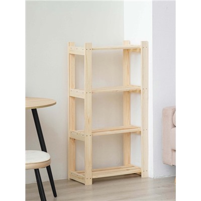 Стеллаж деревянный «Альфа 117», 4 полки, 117.8×64×28 см, хвоя, напольный, «Добропаровъ»