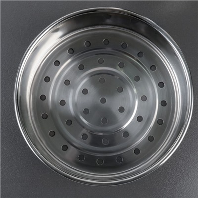 УЦЕНКА Пароварка-яйцеварка «Вейлер», 18×22 см, стеклянная крышка, цвет хромированный